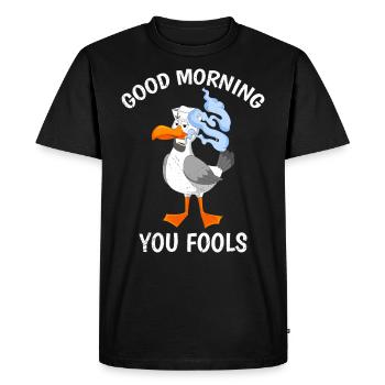 Moin ihr Spacken Mouettes Amoureux des oiseaux Mouette Mouette - T-shirt Premium bio Homme - noir - Devant - Nico (187cm)