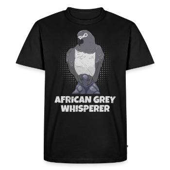 Grey Parrot Whisperer African Grey Whisperer - Men's Premium Organic T-Shirt - black - Front - Nico (187cm)
