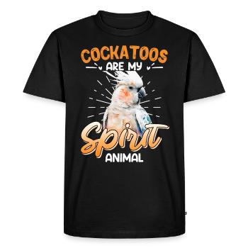 Les cacatoès Kakadu Vogel sont mon animal spirituel - T-shirt Premium bio Homme - noir - Devant - Nico (187cm)