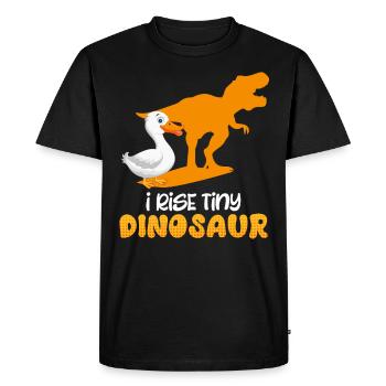 Duck Keeper I Rise minuscule Dinosaur Duck Lover - T-shirt Premium bio Homme - noir - Devant - Nico (187cm)
