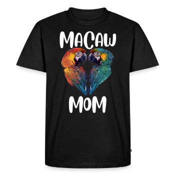 Ara Mama Perroquets Ara Maman Amant des oiseaux - T-shirt Premium bio Homme - noir - Devant - Nico (187cm)