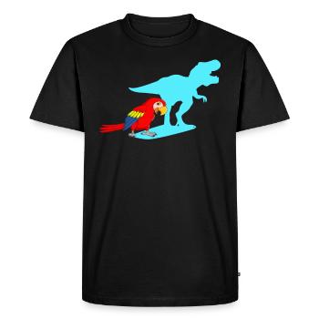 Ara Perroquets Dinosaure Perroquet Oiseau Amoureux - T-shirt Premium bio Homme - noir - Devant - Nico (187cm)