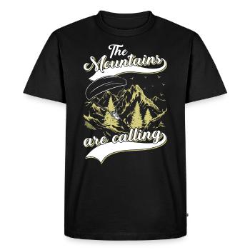Mountaineering The Mountains are Calling - Men's Premium Organic T-Shirt - black - Front - Nico (187cm)