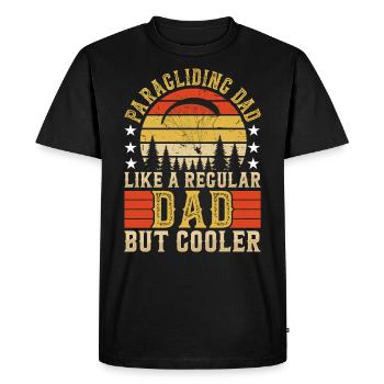 Paragliding Dad like a Regular Dad but Cooler - Men's Premium Organic T-Shirt - black - Front - Nico (187cm)