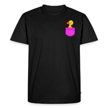Chemise canard canard canard éventail canard oiseaux canards canards - T-shirt Premium bio Homme - noir - Devant - Nico (187cm)