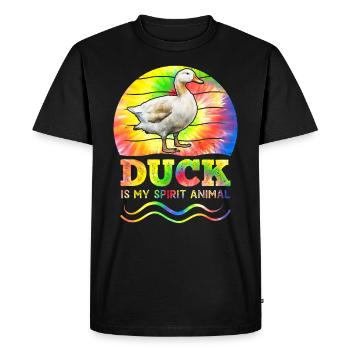 Duck est mon Spirit Animal Duck Lover Duck Fan - T-shirt Premium bio Homme - noir - Devant - Nico (187cm)