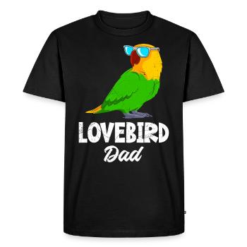 Lovebird Daddy Love Birds Parrot Holder Men - T-shirt Premium bio Homme - noir - Devant - Nico (187cm)