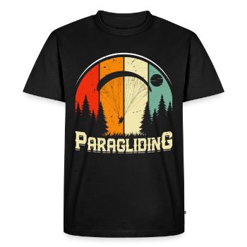 Parapente, vol sportif, parapente en montagne - T-shirt Premium bio Homme - noir - Devant - Nico (187cm)