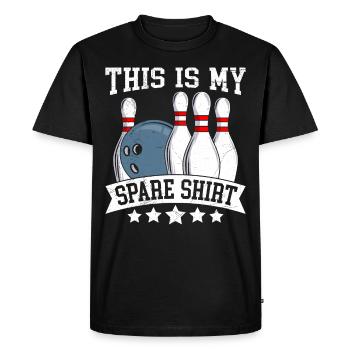 Tenue de bowling Ceci est ma chemise de rechange Bowlen - T-shirt Premium bio Homme - noir - Devant - Nico (187cm)