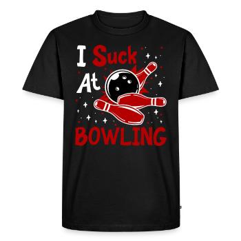 Chemise Bowling Lustig I Suck at Bowling Bowlen - T-shirt Premium bio Homme - noir - Devant - Nico (187cm)