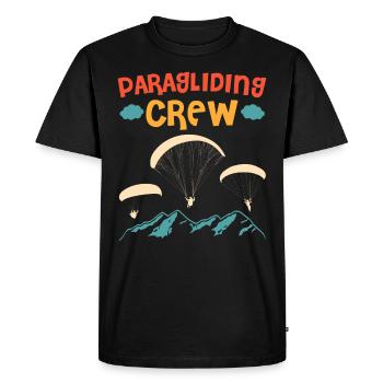 Paragliding Crew Paragliding Mountains - Men's Premium Organic T-Shirt - black - Front - Nico (187cm)