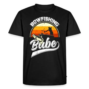 Bow Fishing Women Bowfishing Babe Bow Fisherman - Men's Premium Organic T-Shirt - black - Front - Nico (187cm)