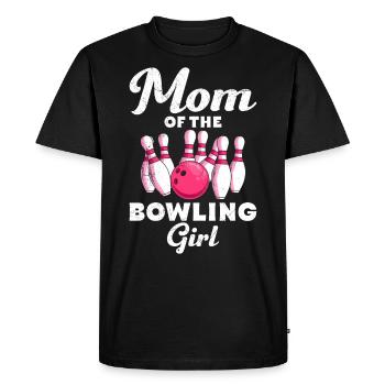 Maman de la Bowling Girl Bowling Chemise femme - T-shirt Premium bio Homme - noir - Devant - Nico (187cm)
