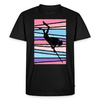 Pêcheur sous-marin, Chasse au poisson, Harpons, Plongée, Pêcheur - T-shirt Premium bio Homme - noir - Devant - Nico (187cm)