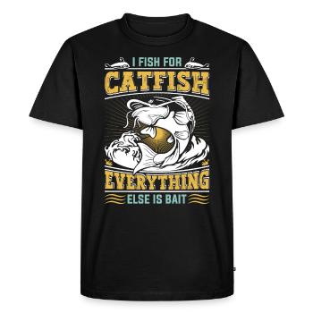 Wels Angeln Je pêche pour Catfish Waller Angler - T-shirt Premium bio Homme - noir - Devant - Nico (187cm)