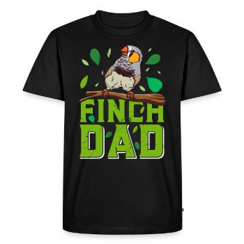 World's Best Finch Papa Finch Dad Bird Lover - Men's Premium Organic T-Shirt - black - Front - Nico (187cm)