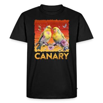 Canaries Canary Bird Bird Lovers - T-shirt Premium bio Homme - noir - Devant - Nico (187cm)