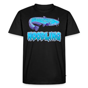 Poisson-chat Pêche Waller Poisson Nouilles à tête plate - T-shirt Premium bio Homme - noir - Devant - Nico (187cm)