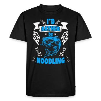 Catfish Angler Je préfère être Noodling Flathead Fish - T-shirt Premium bio Homme - noir - Devant - Nico (187cm)