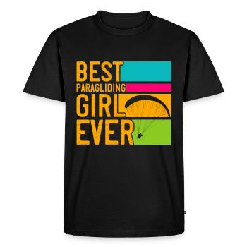 Meilleure fille de parapente Gleitschirmfliegen - T-shirt Premium bio Homme - noir - Devant - Nico (187cm)