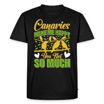 Les Canaries canariennes me font des oiseaux chanteurs heureux - T-shirt Premium bio Homme - noir - Devant - Nico (187cm)
