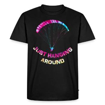 Paragliders I'm just hanging out here - Men's Premium Organic T-Shirt - black - Front - Nico (187cm)