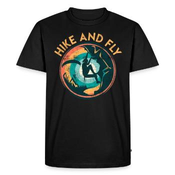 Randonnée en parapente et alpinisme en vol - T-shirt Premium bio Homme - noir - Devant - Nico (187cm)
