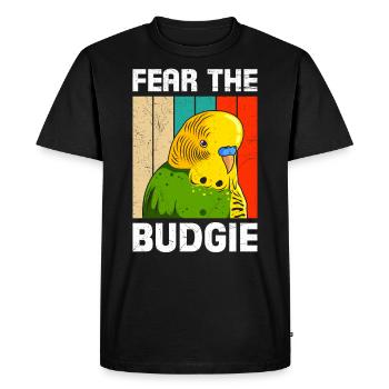 Les oiseaux perruches craignent les perruches - T-shirt Premium bio Homme - noir - Devant - Nico (187cm)