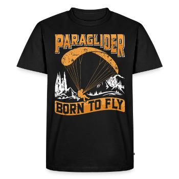 Parapente né pour voler Sport Flying - T-shirt Premium bio Homme - noir - Devant - Nico (187cm)