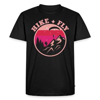 Randonnée et vol en parapente Alpinisme - T-shirt Premium bio Homme - noir - Devant - Nico (187cm)