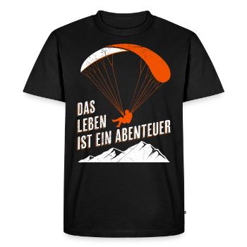 Paragliding Life is an adventure - Men's Premium Organic T-Shirt - black - Front - Nico (187cm)