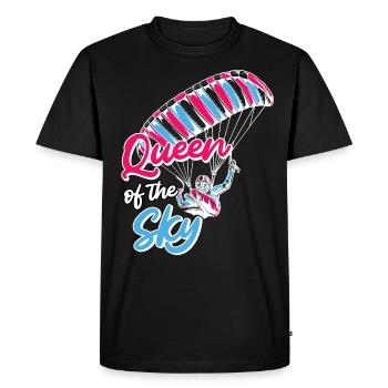 Parapente Femmes Reine du Ciel - T-shirt Premium bio Homme - noir - Devant - Nico (187cm)