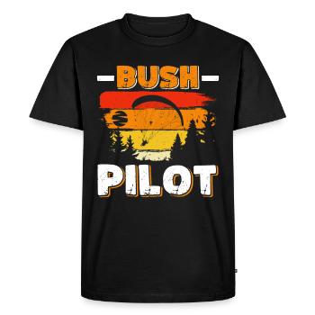Paraglider Bush Pilot Gleitschirmflieger - Men's Premium Organic T-Shirt - black - Front - Nico (187cm)
