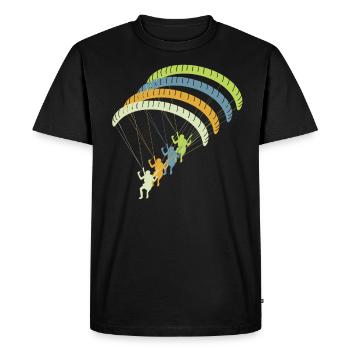 Paragliding Paragliding Pilot Shirt - Men's Premium Organic T-Shirt - black - Front - Nico (187cm)