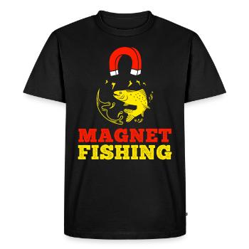 Magnet Fishing Magnet Fishing Scrap Collector - Men's Premium Organic T-Shirt - black - Front - Nico (187cm)