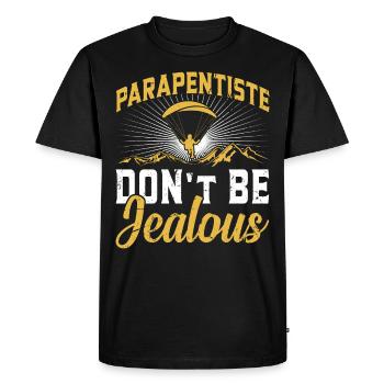 Parapentiste Parapentiste Ne soyez pas jaloux - T-shirt Premium bio Homme - noir - Devant - Nico (187cm)