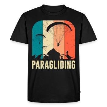 Parapente, vol sportif, parapente - T-shirt Premium bio Homme - noir - Devant - Nico (187cm)