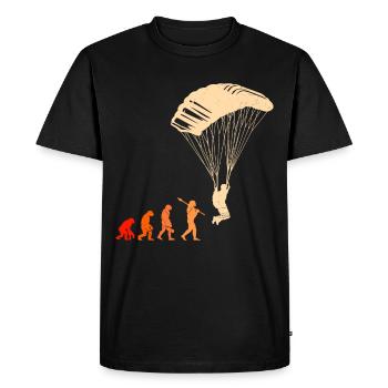 Paragliding Evolution Gleitschirmfliegen - Männer Premium Bio T-Shirt - Schwarz - Vorne - Nico (187cm)