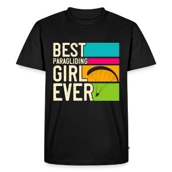 Meilleure fille de parapente Gleitschirmfliegen - T-shirt Premium bio Homme - noir - Devant - Nico (187cm)
