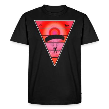 Paragliding Paragliding Pilot Shirt - Men's Premium Organic T-Shirt - black - Front - Nico (187cm)