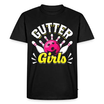 Bowling Damen Gutter Girls Shirt Bowler - Men's Premium Organic T-Shirt - black - Front - Nico (187cm)