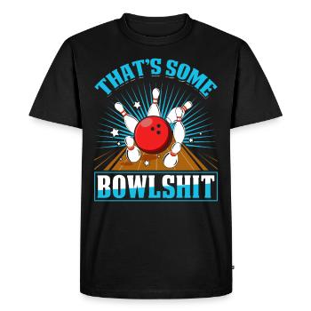 Chemise de bowling lustig C’est un peu de Bowlshit - T-shirt Premium bio Homme - noir - Devant - Nico (187cm)