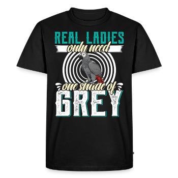Parrot Real Ladies n’a besoin que d’une nuance de gris - T-shirt Premium bio Homme - noir - Devant - Nico (187cm)