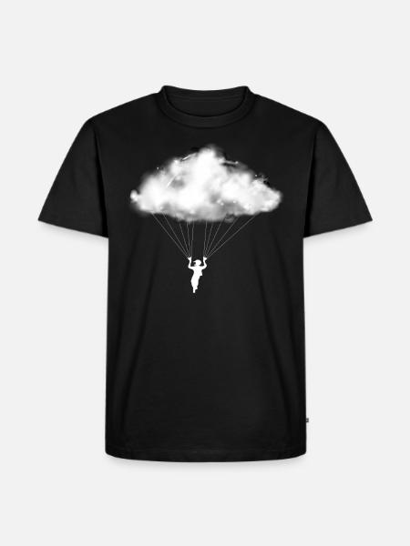 Paraglider Cloud Paraglider Mountains - Men's Premium Organic T-Shirt - black