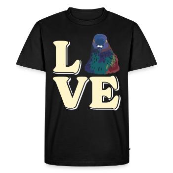LOVE Tauben I Freaking Love Pigeons Tauben Shirt - T-shirt Premium bio Homme - noir - Devant - Nico (187cm)