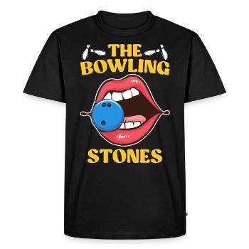 Joueur de quilles La boule de bowling Stones - T-shirt Premium bio Homme - noir - Devant - Nico (187cm)