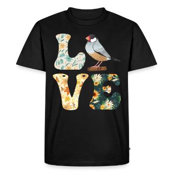Zebra Finches LOVE Bird Lovers Finches - Men's Premium Organic T-Shirt - black - Front - Nico (187cm)