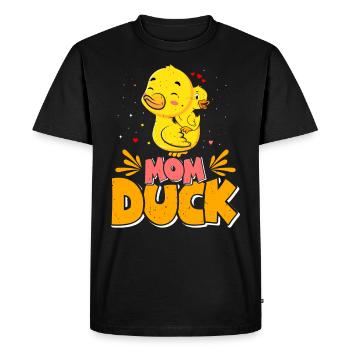 Maman Canard Duck Duck Holder Duck Lover Dames - T-shirt Premium bio Homme - noir - Devant - Nico (187cm)