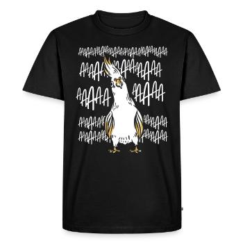 Cacatoès Oiseaux exotiques Oiseau hurlant Kakaduu - T-shirt Premium bio Homme - noir - Devant - Nico (187cm)