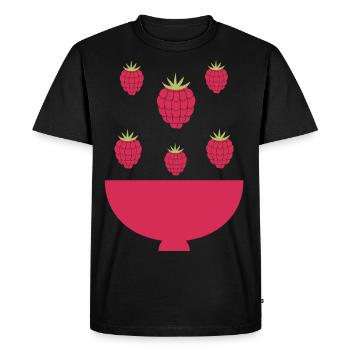 Explosion de framboises - T-shirt Premium bio Homme - noir - Devant - Nico (187cm)